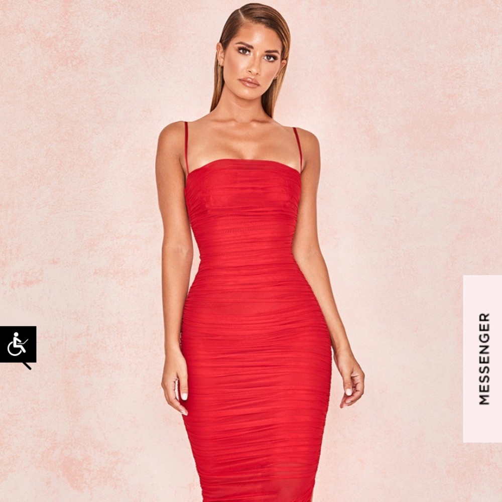 House of CB Red Fornarina Dress Size L+